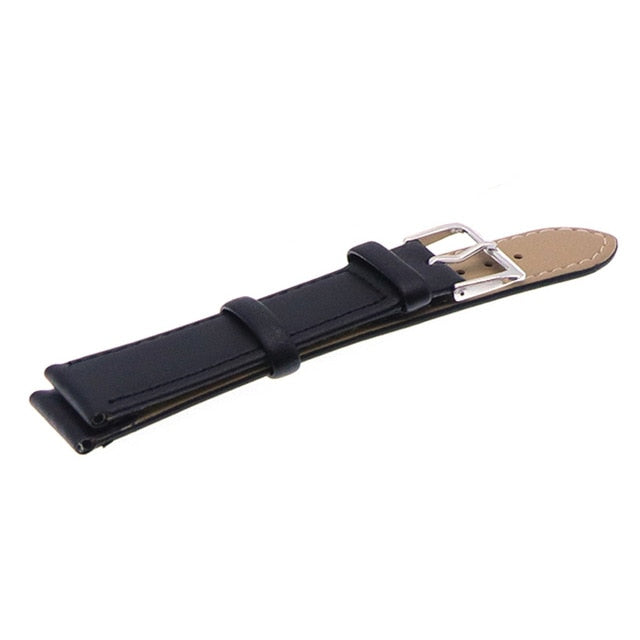 Leather strap 12mm 14mm 16mm 18mm 20mm 22mm black white watch band