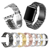 Classic Metal Stainless Steel Band for Apple Watch 44mm 40mm 38mm 42mm Link Bracelet Strap for IWatch Series 1 2 3 4 Watchband