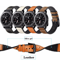 Leather strap For Gear S3 Frontier Samsung Galaxy watch 46mm 42m huawei watch gt strap 22mm watch band correa bracelet belt 20mm