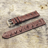 Onthelevel Genuine Retro Ostrich Leather Watch Strap 18mm 20mm 22mm Ostrich Pattern Watchband With Quick Release Spring bar#C