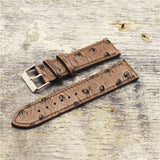 Onthelevel Genuine Retro Ostrich Leather Watch Strap 18mm 20mm 22mm Ostrich Pattern Watchband With Quick Release Spring bar#C