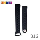 SKMEI B36/B16 Silicone Rubber Band Men Sports Diving Black Strap Replace Smart Wristwatch Belt Watches Accessories