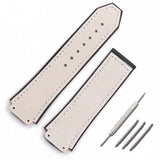 Men's leather strap 25mmx 19mm rubber strap folding clasp for Hublot large explosive strap watch accessories