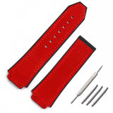 Men's leather strap 25mmx 19mm rubber strap folding clasp for Hublot large explosive strap watch accessories