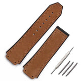Men's leather strap 25mmx 19mm rubber strap folding clasp for Hublot large explosive strap watch accessories