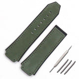 Men's leather strap 25mmx 19mm rubber strap folding clasp for Hublot large explosive strap watch accessories