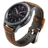 For Samsung Galaxy Watch 46mm Band 22mm Premium Vintage Crazy Horse Genuine Leather Strap for Samsung Gear S3 Frontier Classic