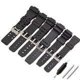 Watchband Silicone Rubber Band Men Sports Diving Black Strap For CASIO Replace Electronic Wristwatch Belt Watch Accessories