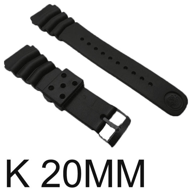 Watchband Silicone Rubber Band Men Sports Diving Black Strap For CASIO Replace Electronic Wristwatch Belt Watch Accessories