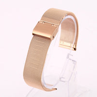 Stainless Steel Watch Band Universal Metal Watch Strap Bracelet Black Silver 12mm-24mm ремешок для часов