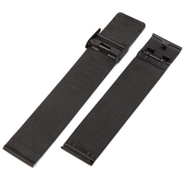 Stainless Steel Watch Band Universal Metal Watch Strap Bracelet Black Silver 12mm-24mm ремешок для часов