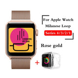 Milanese Loop Strap For Apple Watch Band series 1/2/3 42mm 38mm Bracelet Stainless Steel for iwatch series 4 40mm 44mm watchband