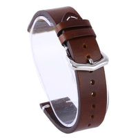 Wax Oil Skin Watch Straps Vintage Genuine Leather Watchband Calfskin Watch Straps 18mm 20mm 22mm Black Brown Stainless Bracelet