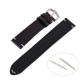 Wax Oil Skin Watch Straps Vintage Genuine Leather Watchband Calfskin Watch Straps 18mm 20mm 22mm Black Brown Stainless Bracelet