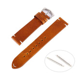Wax Oil Skin Watch Straps Vintage Genuine Leather Watchband Calfskin Watch Straps 18mm 20mm 22mm Black Brown Stainless Bracelet