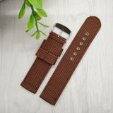 HENGRC Watch Band Strap 18 20 22 24mm Sports Nylon Nato Strap Handmade Canvas Watchbands Stainless Steel Buckle