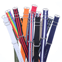 1pcs Nylon Resistant Straps18mm 20mm 22mm 24mm Nylon Band Watch NATO Strap Zulu Watchband Buckle Ring