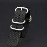 New ZULU NATO Watch Strap Fashion Silver 5 Loop Nylon Watch Band 20mm 22mm 24mm Striped Men Replacement Band