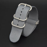 New ZULU NATO Watch Strap Fashion Silver 5 Loop Nylon Watch Band 20mm 22mm 24mm Striped Men Replacement Band
