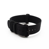 High Quality Premium Nylon Black Rings Wrist Bracelet Band NATO Zulu Watch Strap