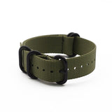 High Quality Premium Nylon Black Rings Wrist Bracelet Band NATO Zulu Watch Strap