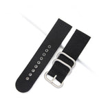 BEAFIRY Army Nato Sports Nylon zulu WatchBand 18 20 22 24mm silver/black Buckle silver black Available For Men Watch Strap