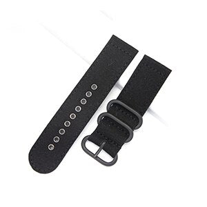 BEAFIRY Army Nato Sports Nylon zulu WatchBand 18 20 22 24mm silver/black Buckle silver black Available For Men Watch Strap