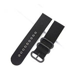 BEAFIRY Army Nato Sports Nylon zulu WatchBand 18 20 22 24mm silver/black Buckle silver black Available For Men Watch Strap