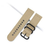BEAFIRY Army Nato Sports Nylon zulu WatchBand 18 20 22 24mm silver/black Buckle silver black Available For Men Watch Strap