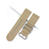 BEAFIRY Army Nato Sports Nylon zulu WatchBand 18 20 22 24mm silver/black Buckle silver black Available For Men Watch Strap