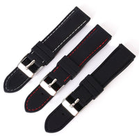 New 18-24mm Women Men Trendy Army Military Silicone Resin Strap Sports Canvas Wrist Watch Strap Band Mira La Band