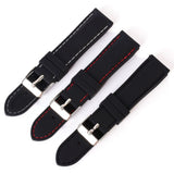New 18-24mm Women Men Trendy Army Military Silicone Resin Strap Sports Canvas Wrist Watch Strap Band Mira La Band
