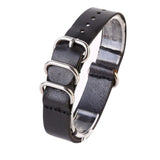 Watch Band Strap Genuine Leather Stainless Steel Ring Pin Buckled Wristband Wristwatch Bands Replacement Accessories