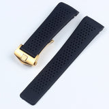 High Quality Silicone Watchbands For CARRERA AQUARACER Watch Band Strap 22MM 24MM Men's Sports Diving Strap Waterproof rubber