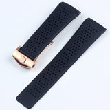 High Quality Silicone Watchbands For CARRERA AQUARACER Watch Band Strap 22MM 24MM Men's Sports Diving Strap Waterproof rubber