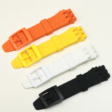 21mm Watchband Watch accessories for SWATCH DIVING Silicone Watch Band Rubber Watch Strap Black,White,Army Green,Orange,Yellow