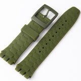 21mm Watchband Watch accessories for SWATCH DIVING Silicone Watch Band Rubber Watch Strap Black,White,Army Green,Orange,Yellow