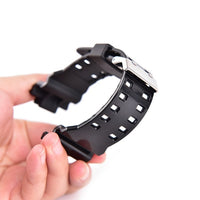 Rubber Watchbands Men Black Sport Diving Silicone Watch Strap Band Metal Buckle For g-shock Watch Accessories