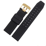 22mm 23mm Waterproof Rubber Watch Strap Military Diving Sports Watch Bracelet Steel Buckle For Luminox Watch Accessories Mens