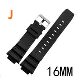 Watchband Silicone Rubber Band Men Sports Diving Black Strap For CASIO Replace Electronic Wristwatch Belt Watch Accessories