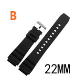 Watchband Silicone Rubber Band Men Sports Diving Black Strap For CASIO Replace Electronic Wristwatch Belt Watch Accessories