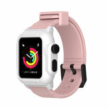 For Apple Watch Series 4 40/44mm Waterproof Watch Band Diving Shockproof Impact Resistant Case+Rubber Strap For Series 2 3 42mm