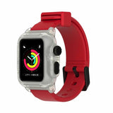 For Apple Watch Series 4 40/44mm Waterproof Watch Band Diving Shockproof Impact Resistant Case+Rubber Strap For Series 2 3 42mm