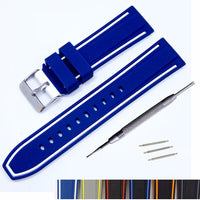 Soft Silicone Watchband 20mm 22mm 24mm 26mm Rubber Diving Waterproof Replacement Bracelet Band Strap Watch Accessories