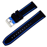 Soft Silicone Watchband 20mm 22mm 24mm 26mm Rubber Diving Waterproof Replacement Bracelet Band Strap Watch Accessories