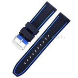 Carty Soft Silicone Watch Band Men 20mm 22mm 24mm 26mm Rubber Watch Strap Waterproof  diving Watch Orange Blue Red Grey