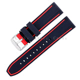 Carty Soft Silicone Watch Band Men 20mm 22mm 24mm 26mm Rubber Watch Strap Waterproof  diving Watch Orange Blue Red Grey