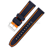 Carty Soft Silicone Watch Band Men 20mm 22mm 24mm 26mm Rubber Watch Strap Waterproof  diving Watch Orange Blue Red Grey