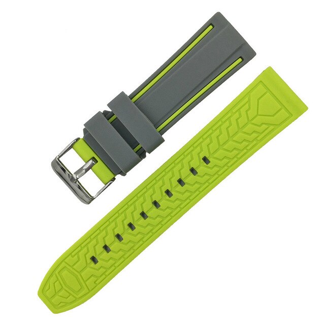 Soft Silicone Watchband 20mm 22mm 24mm 26mm Rubber Diving Waterproof Replacement Bracelet Band Strap Watch Accessories