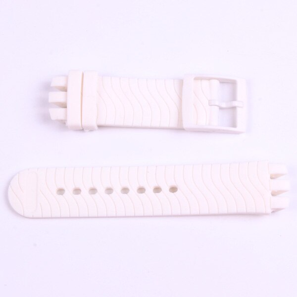 Black white diving 20mm*24mm Silicone waterproof Rubber wave pattern Watchband For Swatch Belt Rubber Watch Band Strap Tools